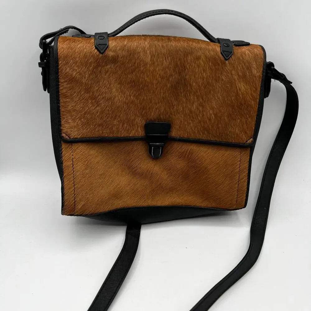 IIIBeca by Joy Gryson Brown‎ Calfhair Crossbody Bag